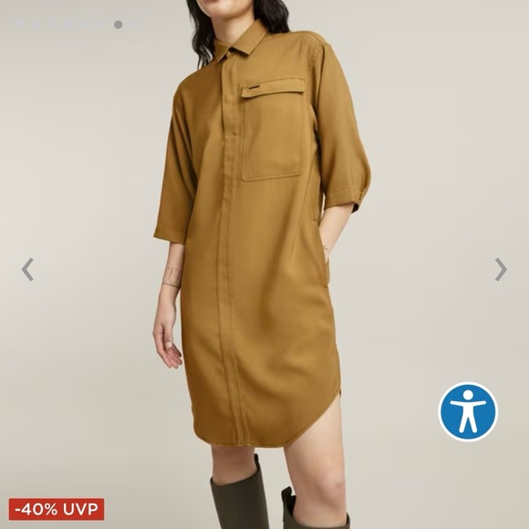 G-STAR • Women’s Cargo Beige Tunic Dress XS NWT - Picture 8 of 9